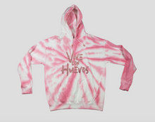 Load image into Gallery viewer, White and Pink Tie-Dye Hoodie
